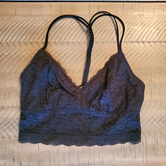 Gilly Hicks Other - 🦋3/$15 Black Lace Racerback Bralette Gilly Hicks by Hollister Small